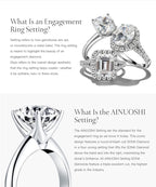 AINUOSHI Original 925 Sterling Silver Rings 3mm Bezel Setting Moissanite Diamond Ring For Women Eternity Finger Jewellery Gift