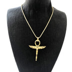 Ankh Cross of Life Scarab Necklace 925 Sterling Silver Fine Jewellery Gift
