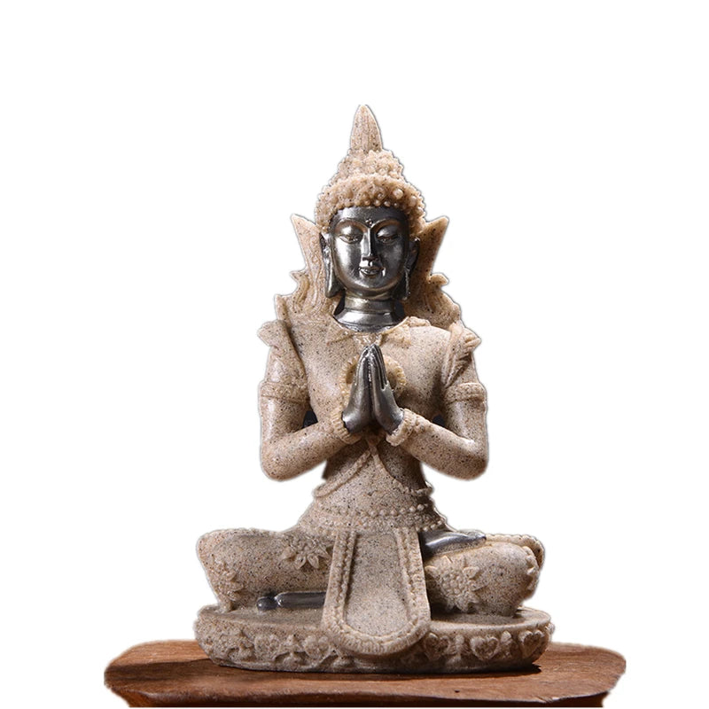 Buddha Statue Thailand Buddha Sculpture Hindu Fengshui Figurine Meditation Miniature