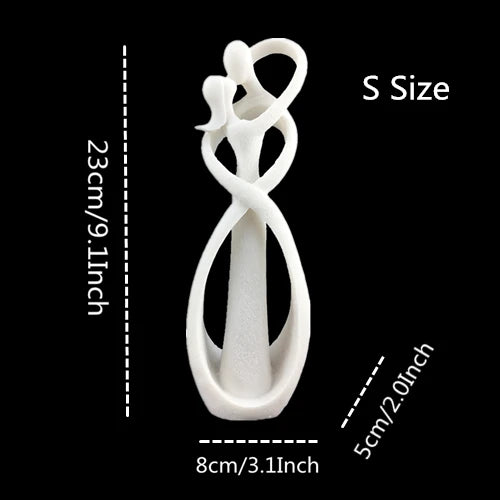 23cm Sandstone Sculpture Decorative Lover Wedding Statue Valentine's Day Souvenirs