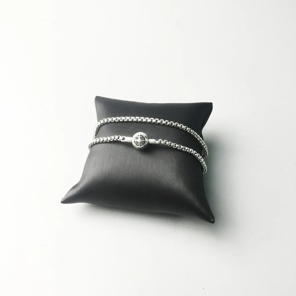 Basic Charm Link Chain Necklace 925 Sterling Silver Strand Jewellery Gift