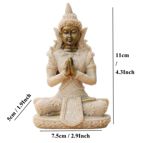 Buddha Statue Thailand Buddha Sculpture Hindu Fengshui Figurine Meditation Miniature