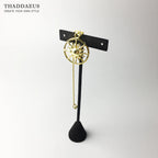 Gold Colour Sun Pendant Necklace Ethnic 925 Sterling Silver Men Women Gift