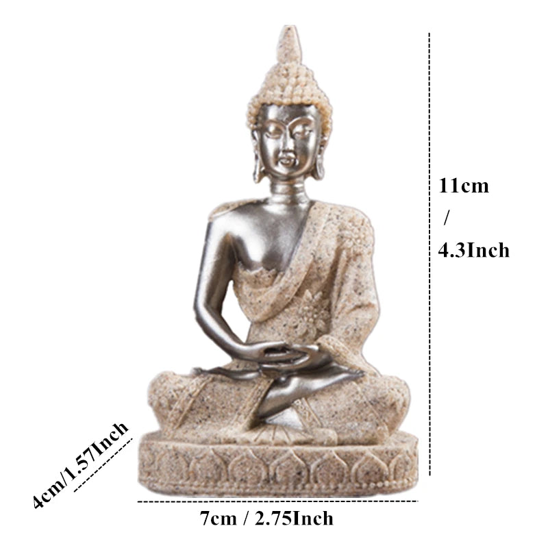 Buddha Statue Thailand Buddha Sculpture Hindu Fengshui Figurine Meditation Miniature
