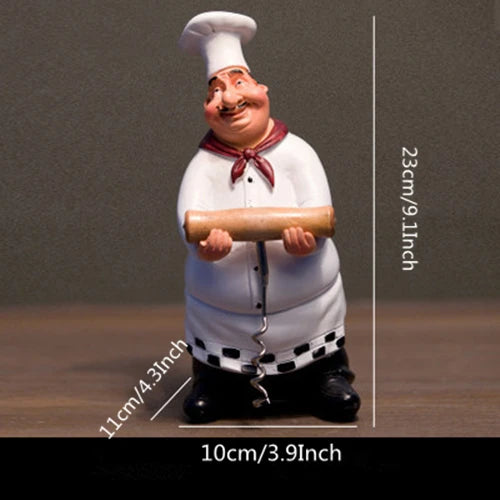 Resin Chef Function Figurines Bottle Opener Message Board Salt And Pepper Shakers