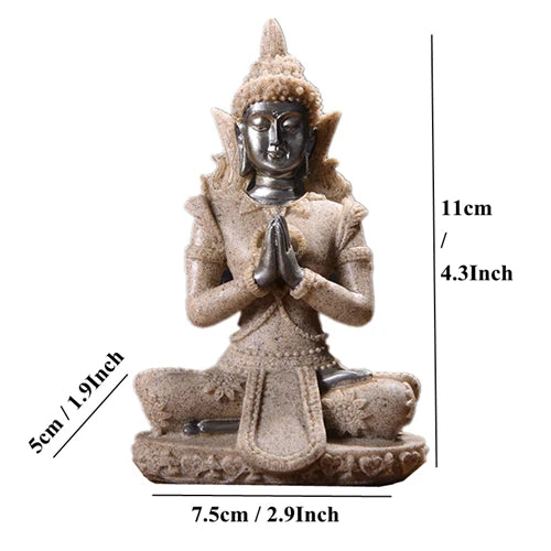 Buddha Statue Thailand Buddha Sculpture Hindu Fengshui Figurine Meditation Miniature
