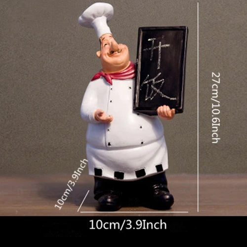 Resin Chef Function Figurines Bottle Opener Message Board Salt And Pepper Shakers