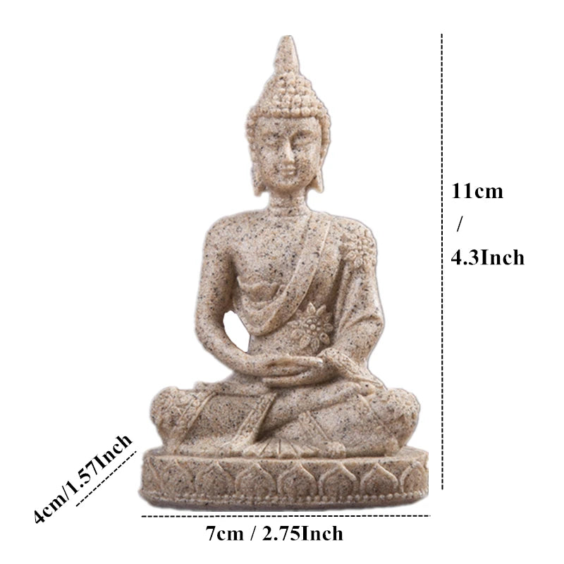 Buddha Statue Thailand Buddha Sculpture Hindu Fengshui Figurine Meditation Miniature