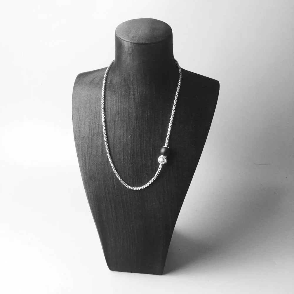 Basic Charm Link Chain Necklace 925 Sterling Silver Strand Jewellery Gift