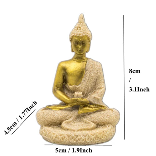Buddha Statue Thailand Buddha Sculpture Hindu Fengshui Figurine Meditation Miniature