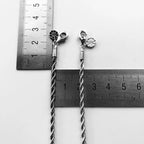 Karma Wheel Wire-Cable Chain Necklace 925 Sterling Silver Men Women Gift