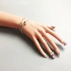 Black Link Chain Bracelet 925 Sterling Silver Fashion Jewellery Women Men