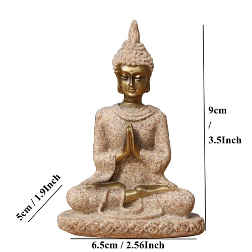 Buddha Statue Thailand Buddha Sculpture Hindu Fengshui Figurine Meditation Miniature