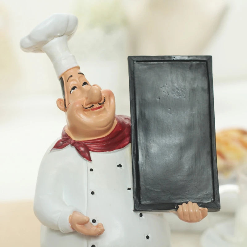 Resin Chef Function Figurines Bottle Opener Message Board Salt And Pepper Shakers