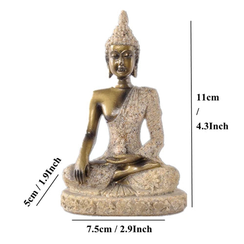 Buddha Statue Thailand Buddha Sculpture Hindu Fengshui Figurine Meditation Miniature