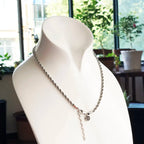 Karma Wheel Wire-Cable Chain Necklace 925 Sterling Silver Men Women Gift