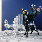 Resin Abstract Wolf Statue Geometric Animal Figurines Office Interior Decoration Nordic Home Decor