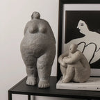 Abstract Fat Lady Statues Dreaming Yoga Women Figure Home Interior Decor Shelf