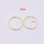 New Diameter 2/4/6cm Ear Clips Rings Punk Non-Pierced Hoop Earrings