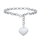 Heart Chain Bracelet Role Link for Women Stainless Steel Gold Color  Love Bangle Valentine Gifts Adjustable 15cm to 19cm