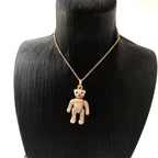 Rose Gold Teddy Bear Necklace 925 Sterling Silver Cute Fine Jewellery Gift