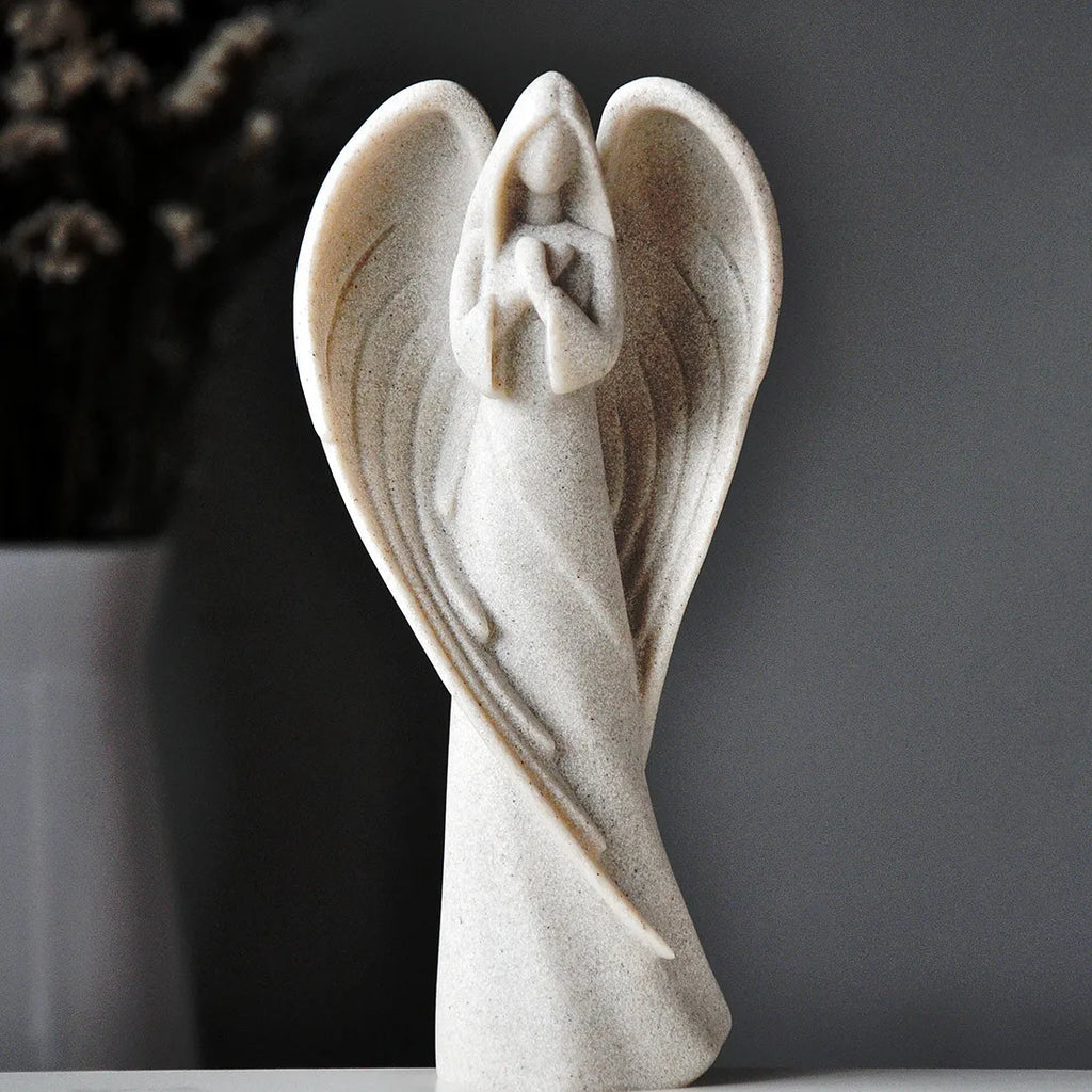 Retro Angel Figurines Resin Sculpture Living Room Bedroom Decoration Garden Office Desk