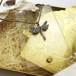 Colourful Dragonfly Pendant Necklace 925 Sterling Silver Fine Jewellery