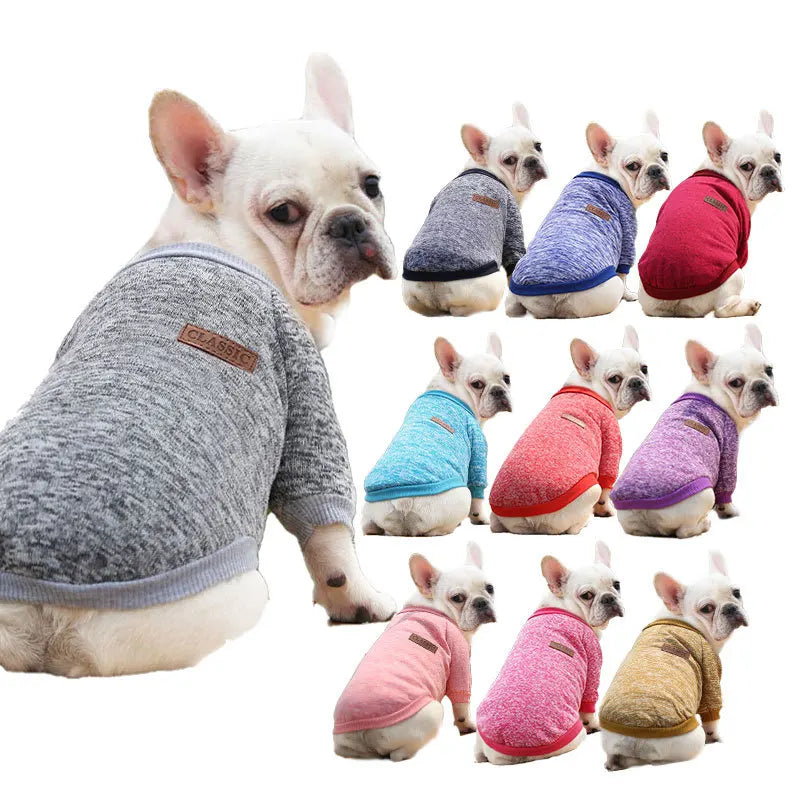 Winter Dog Clothes for Small Dogs Warm Dog Vest French Bulldog Sweatshirt Puppy Cat Costume Chihuahua Coat Schnauzer Pug Outfits