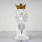 18cm Golden Crown Lion King Statue Nordic Handicraft Office Decoration Art Sculpture