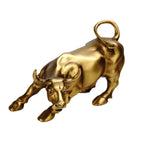 Wall Street Bull Sculptures Statue Animal Figurines Office Desk Decor Modern Art