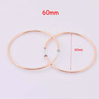 New Diameter 2/4/6cm Ear Clips Rings Punk Non-Pierced Hoop Earrings