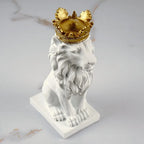 18cm Golden Crown Lion King Statue Nordic Handicraft Office Decoration Art Sculpture