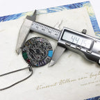 Magical Lucky Symbols Amulet Necklace Turquoise 925 Sterling Silver Gift