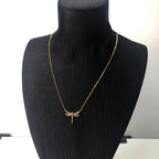 Small Dragonfly Necklace Link Chain 925 Sterling Silver Bohemia Jewellery