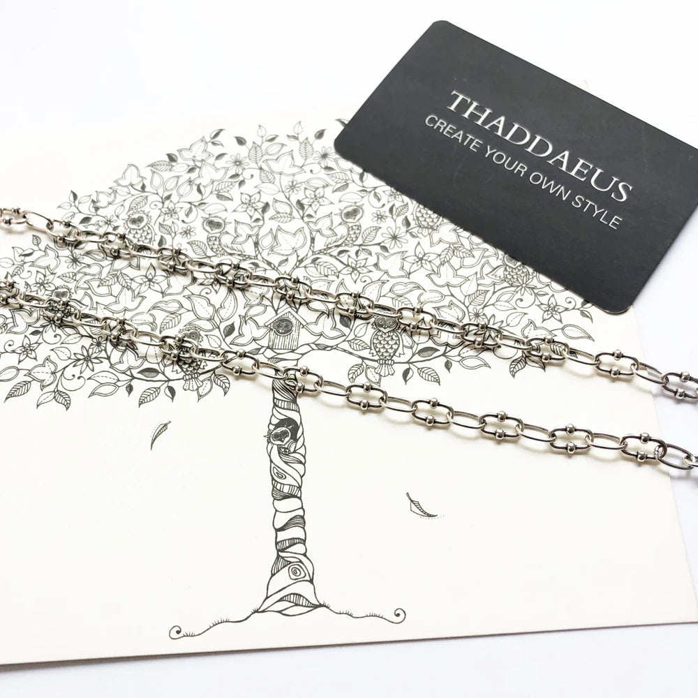 Extraordinary Charm Necklace 925 Sterling Silver Rebel Look Men Women Gift