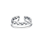Double-Layer Adjustable Ring 925 Sterling Silver Wedding Vintage Luxury Jewellery