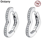 925 Sterling Silver Exquisite Heart-shaped Versatile Hoop Earrings Birthday Gift