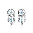 925 Sterling Silver Sparkling Wings Drop Earrings Trendy Anniversary Gift