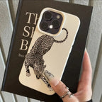 Cool Black Leopard Lychee Case for iPhone 17 16 15 14 13 Pro Max