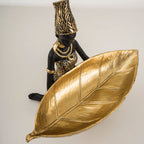Black Woman Tray Entrance Porch Decoration Key Candy Holder Luxury Modern Home Decor