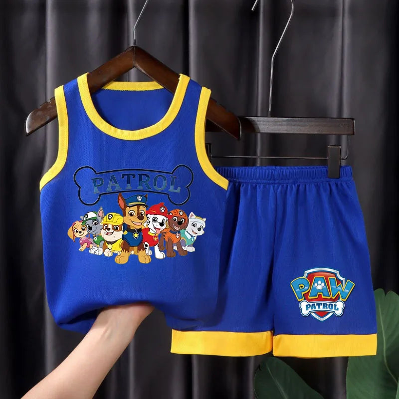 PAW Patrol Boys Basketball Vest and Shorts 2-Piece Set Summer Sport Suit