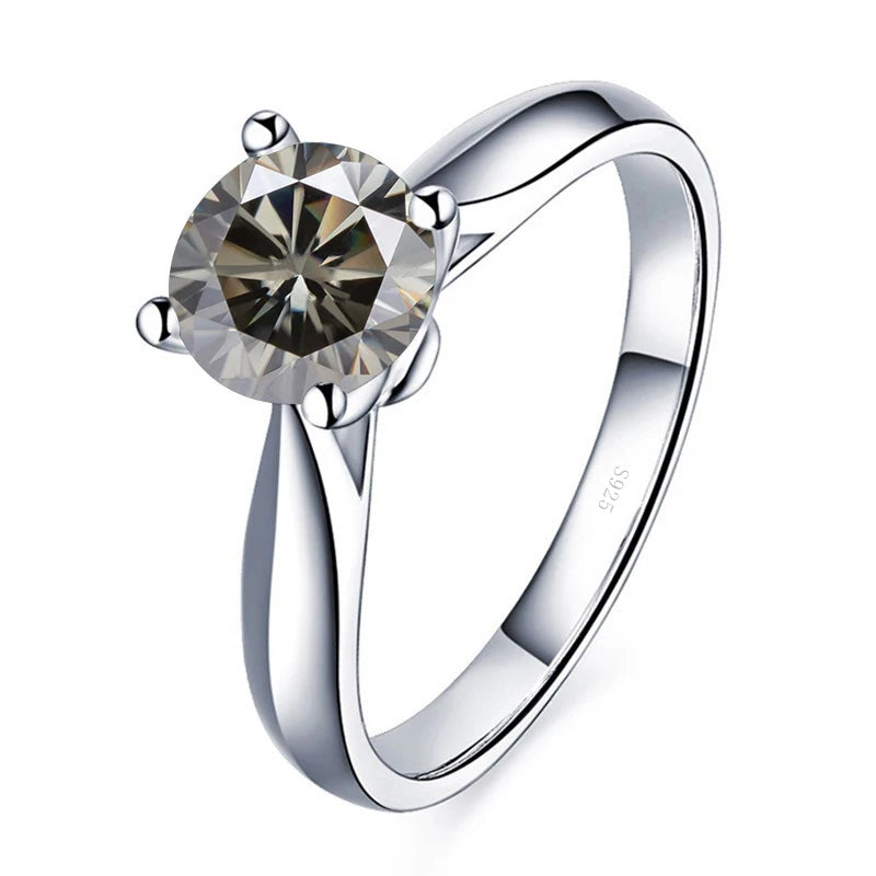 JoyceJelly 2 Carat D Color VVS Moissanite Ring with GRA Certificate Original Sterling Silver 925 Jewelry For Women Wedding Bands