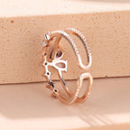 Female Delicate Small Water Drop Purple Crystal Rings For Women Silver Color Adjustable Pink Zircon Wedding Bands Party Jewelry