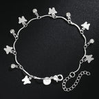 Zircon Butterfly Chain Bracelet 925 Sterling Silver Elegant Wedding Jewellery