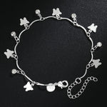 Zircon Butterfly Chain Bracelet 925 Sterling Silver Elegant Wedding Jewellery