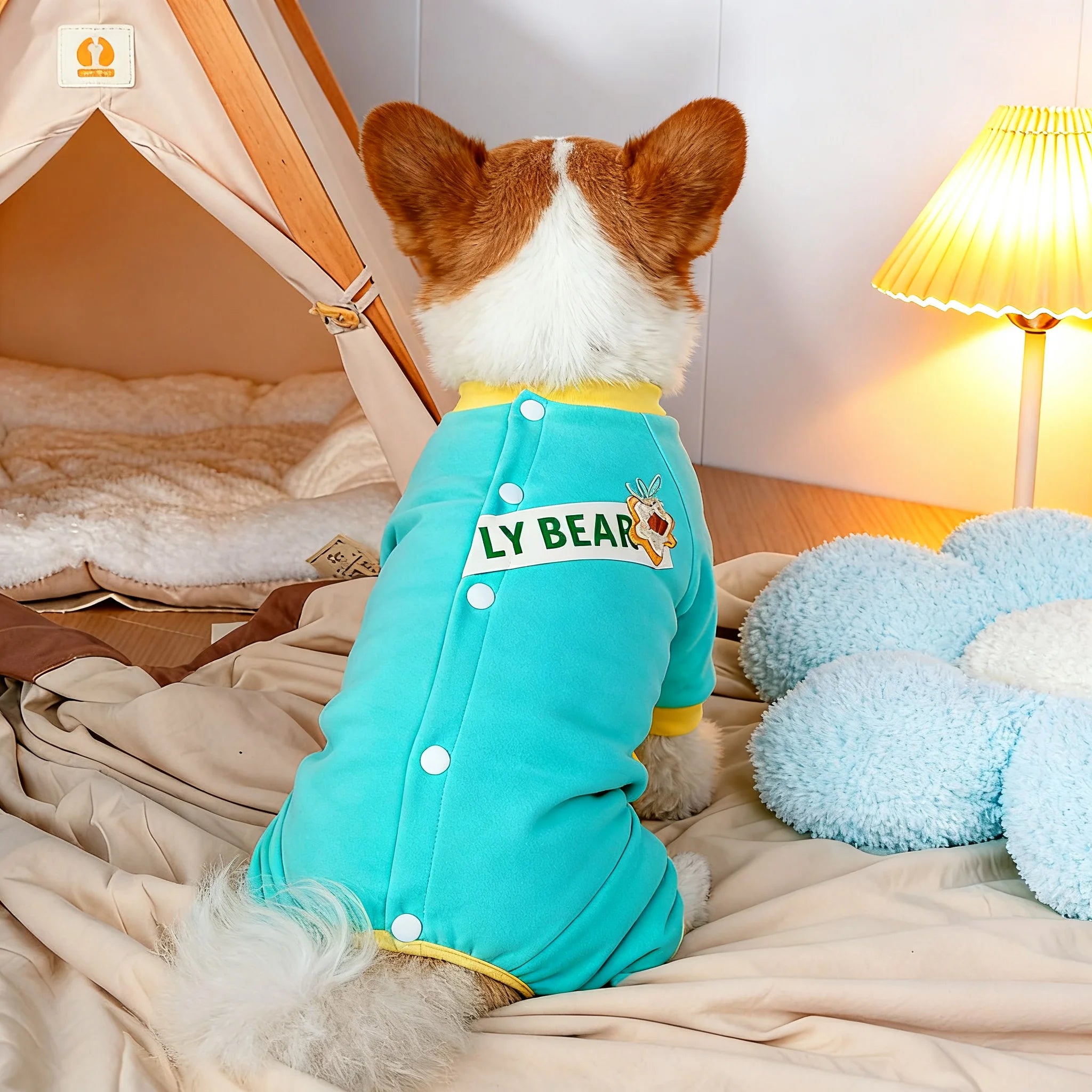 Dog Warm Winter Coat Back Opening Thermal Belly Warmer Puppy Kitten Outfit