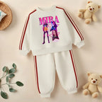 K-pop Girls Spring Clothing Set Hoodie and Side Stripe Trousers Tracksuit