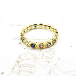 Golden Royalty Ring 925 Sterling Silver Victorian Vintage Jewellery Women