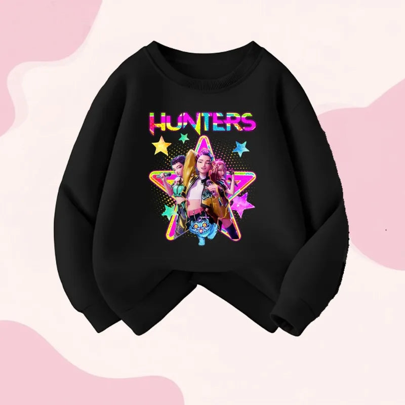 Girls Spring Long Sleeve Casual Sweatshirt O-Neck Breathable Sport Top