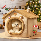 Cozy Indoor Pet Shelter Cat Dog Bed Soft Cushion Easy Clean - Ship from UK